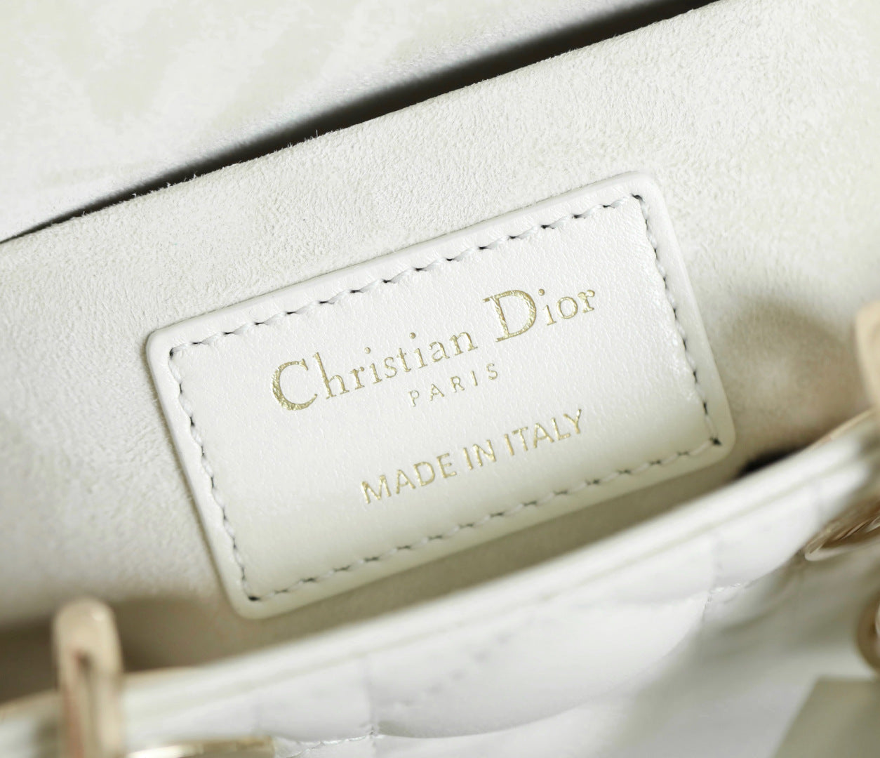 Quilted Mini Top Handle Crossbody Bag - White