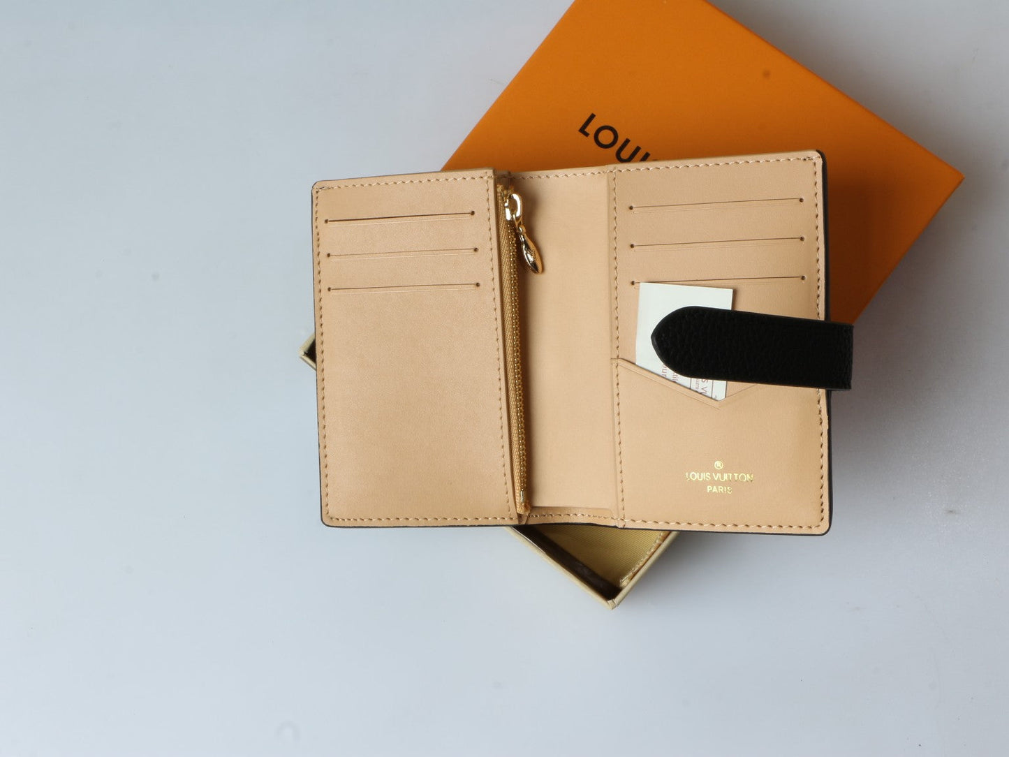 Grained Leather Compact Wallet - M81561