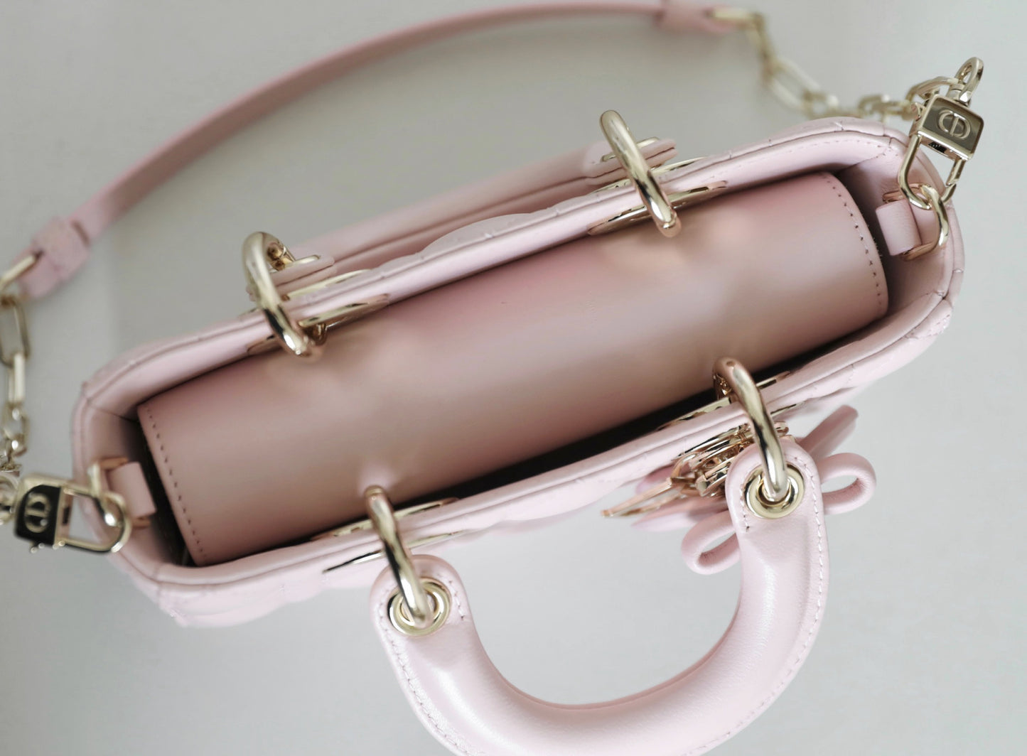 Quilted Mini Top Handle Crossbody Bag - Rose Tendre