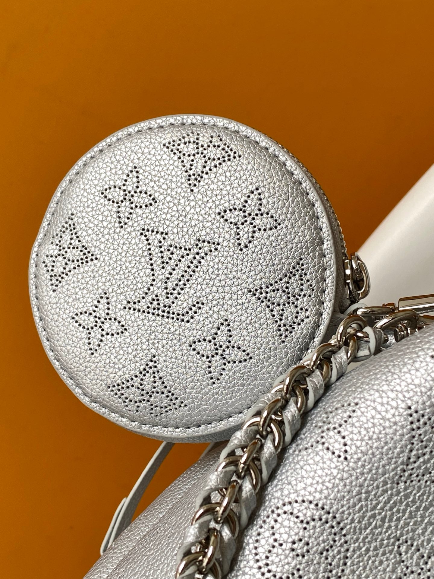 Perforated Leather Bucket Bag M26196