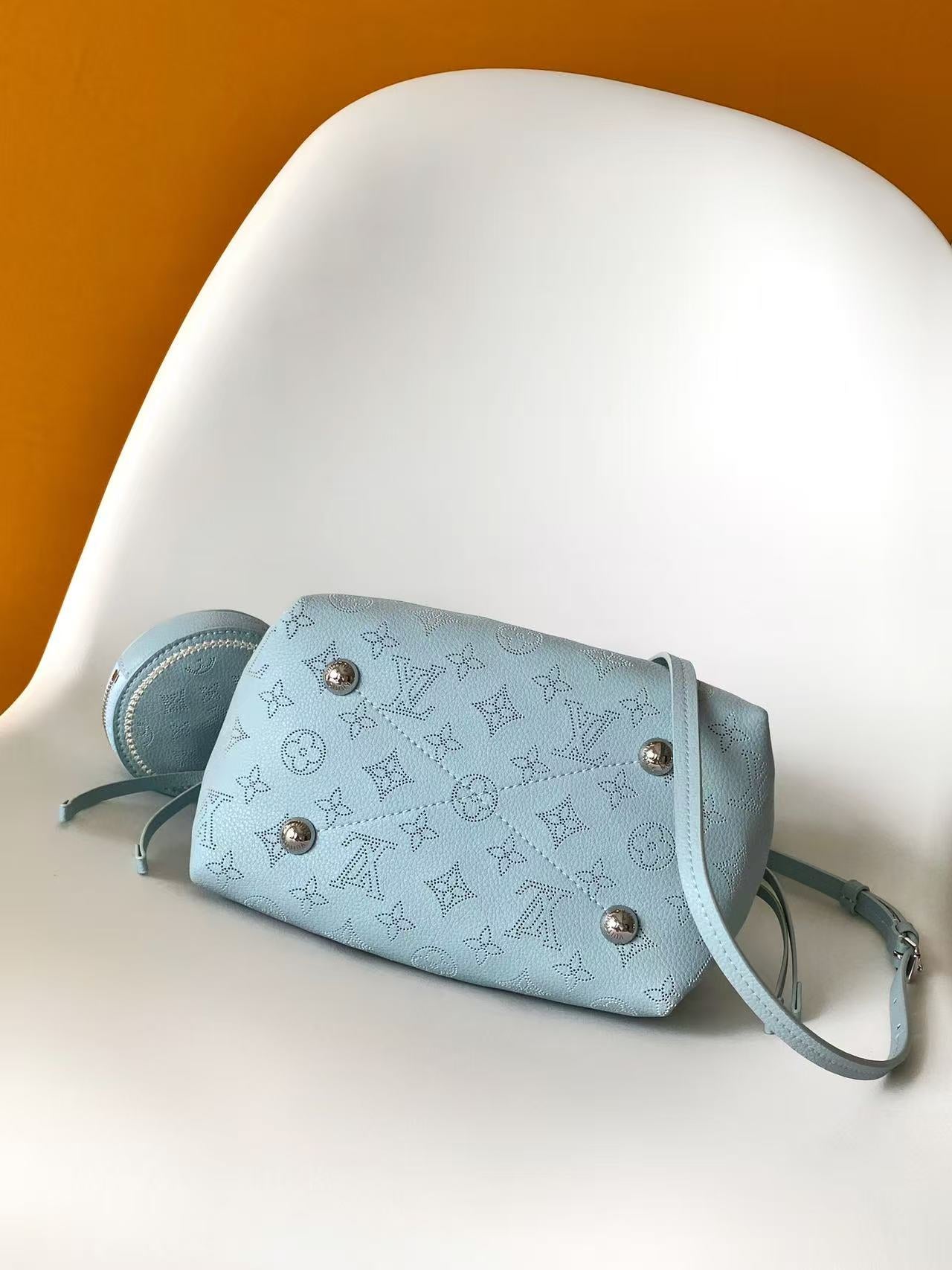 Perforated Leather Bucket Bag M28885