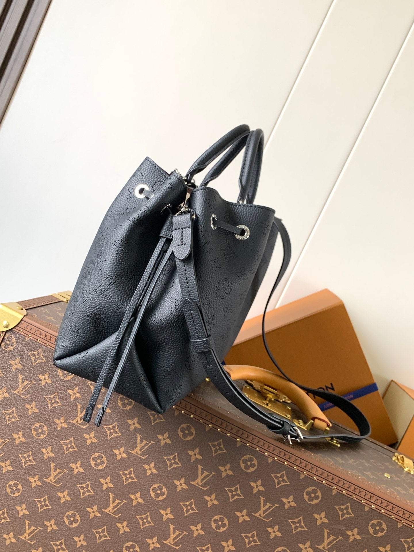 Perforated Leather Bucket Tote Bag M59200