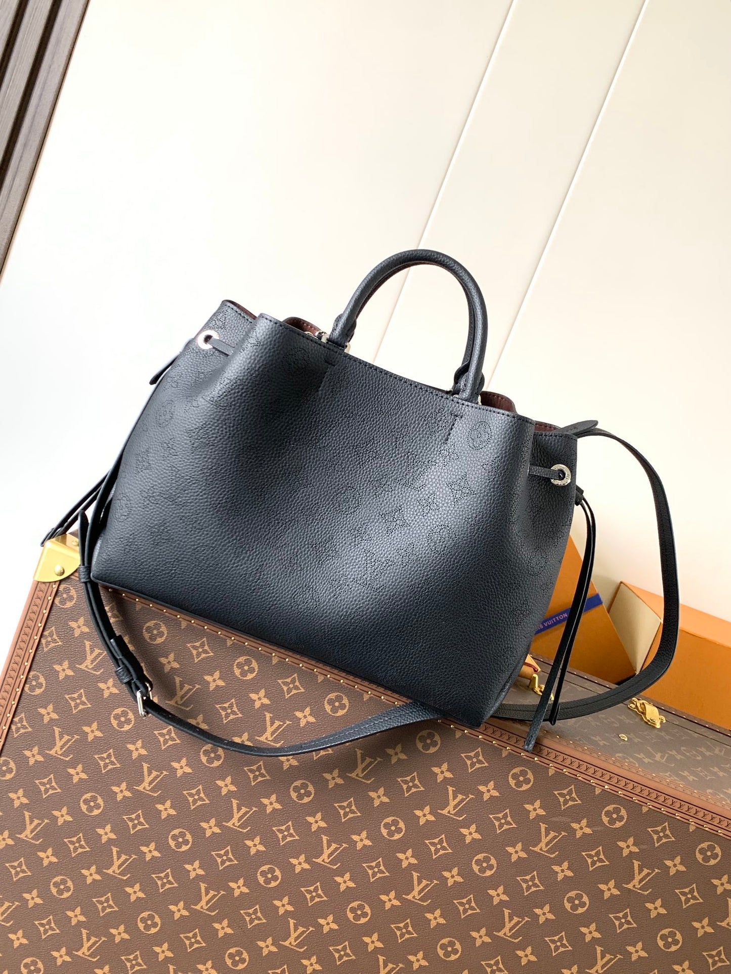 Perforated Leather Bucket Tote Bag M59200