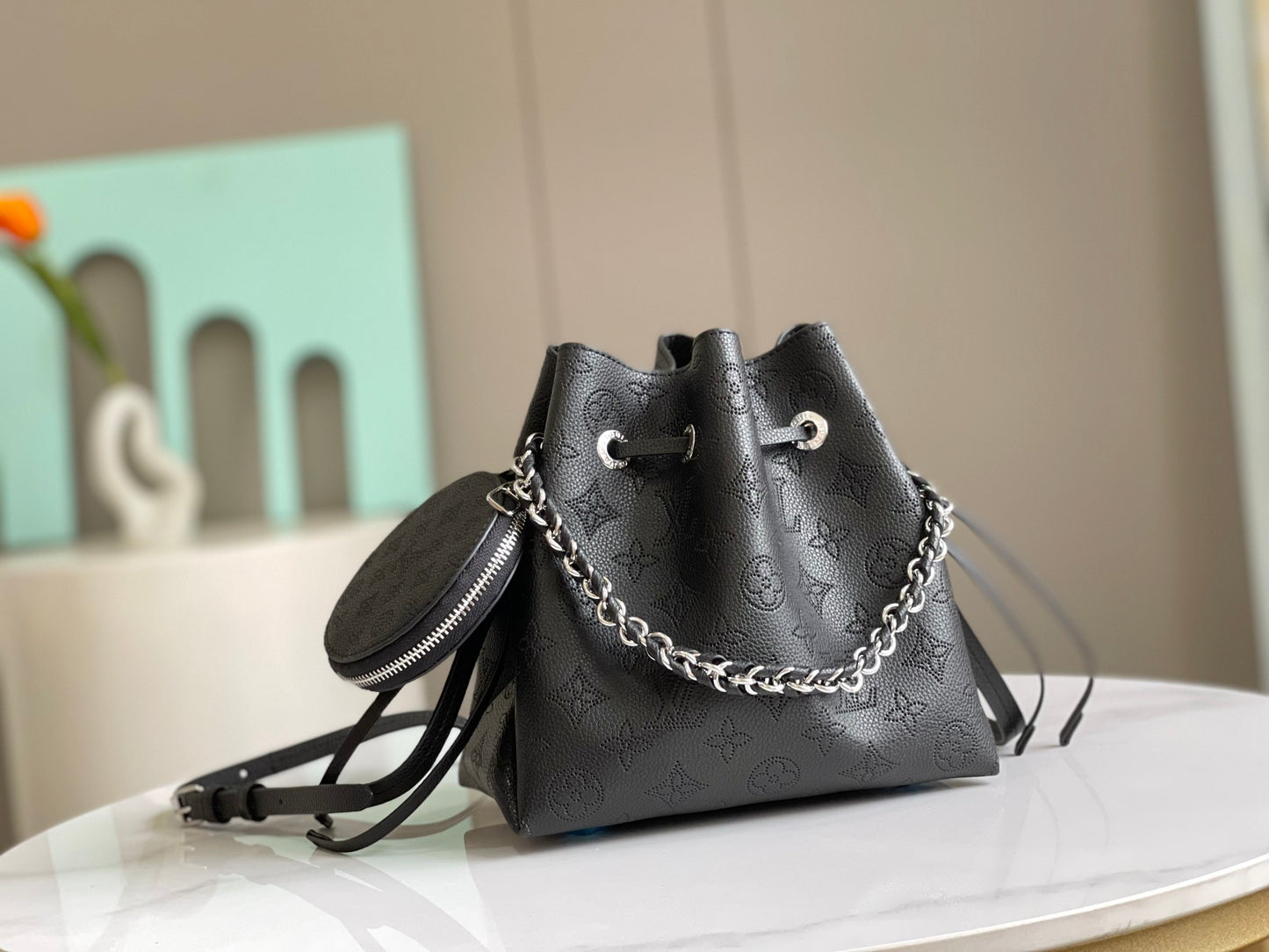 Perforated Leather Bucket Bag M57070