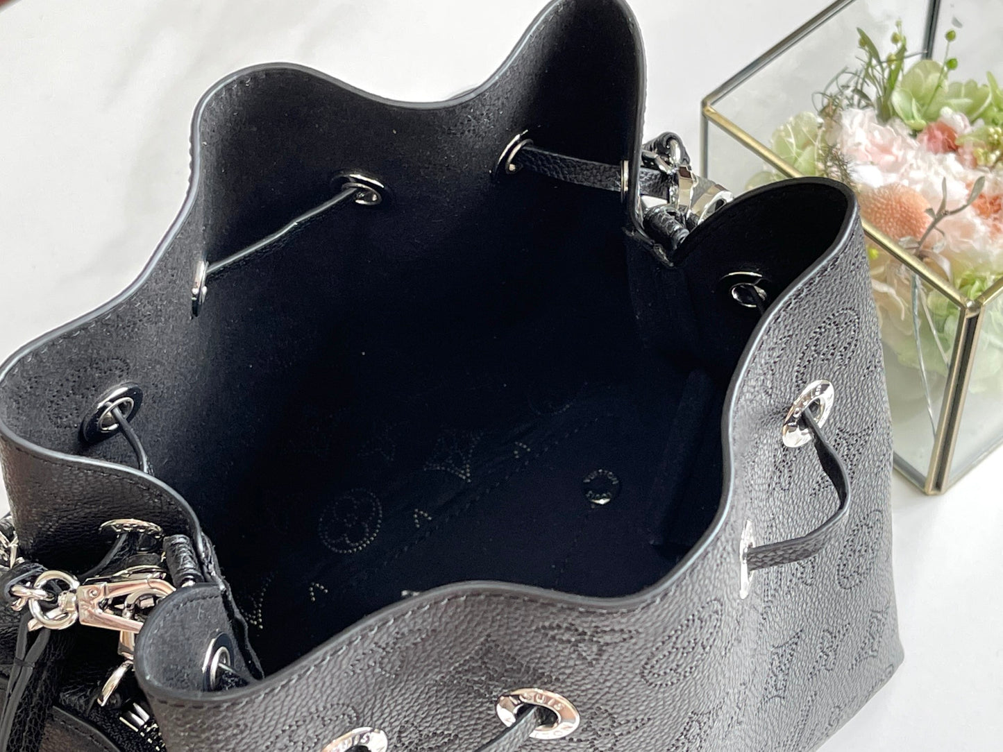 Perforated Leather Bucket Bag M57070