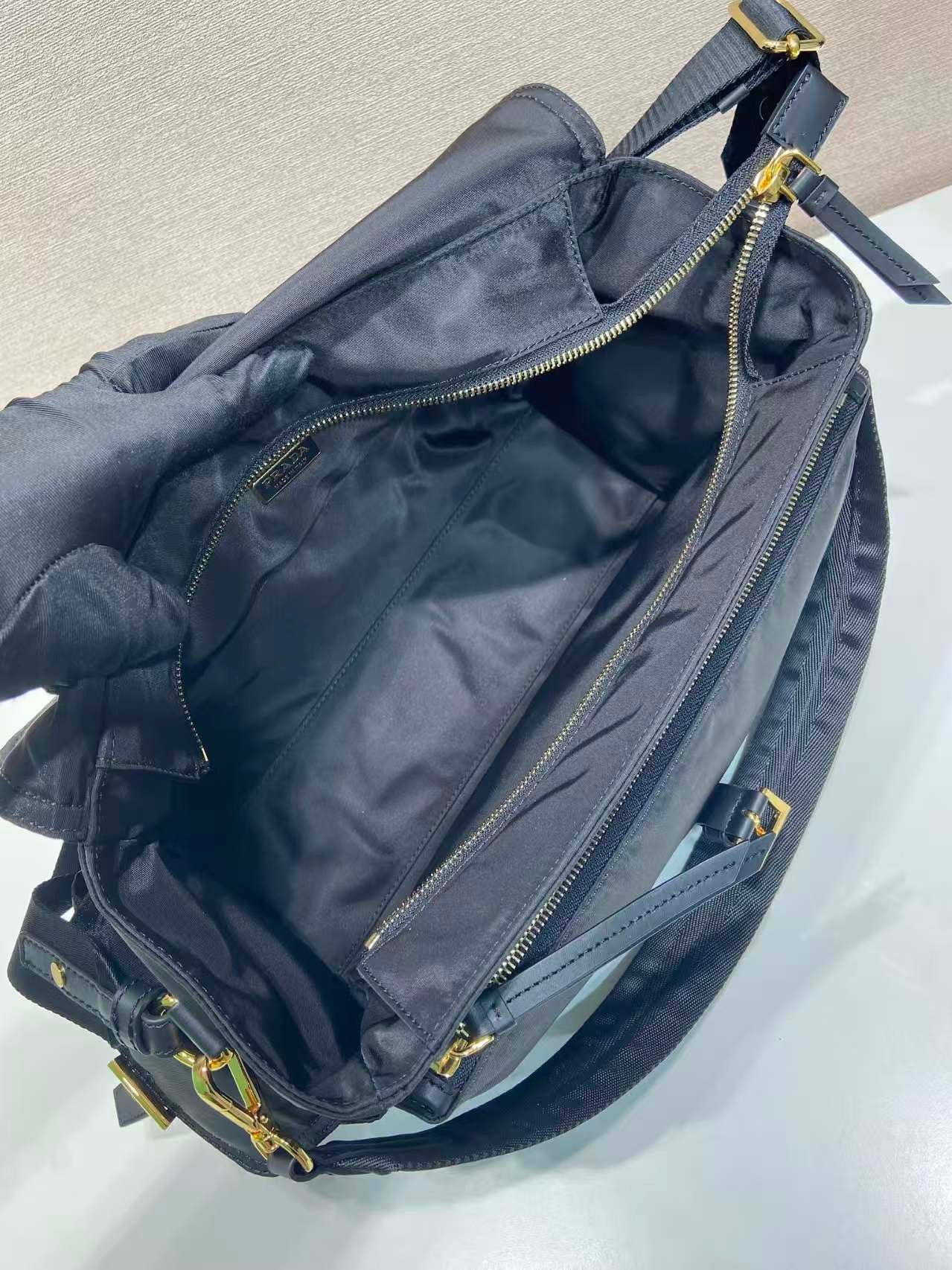 Large Nylon Flap Shoulder Bag 1BD391-L