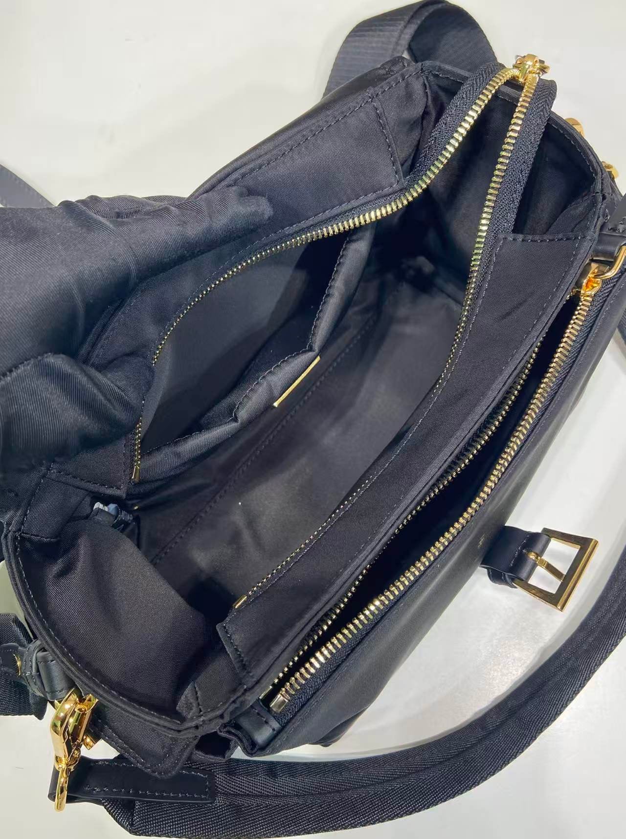 Medium Nylon Flap Shoulder Bag 1BD394-M