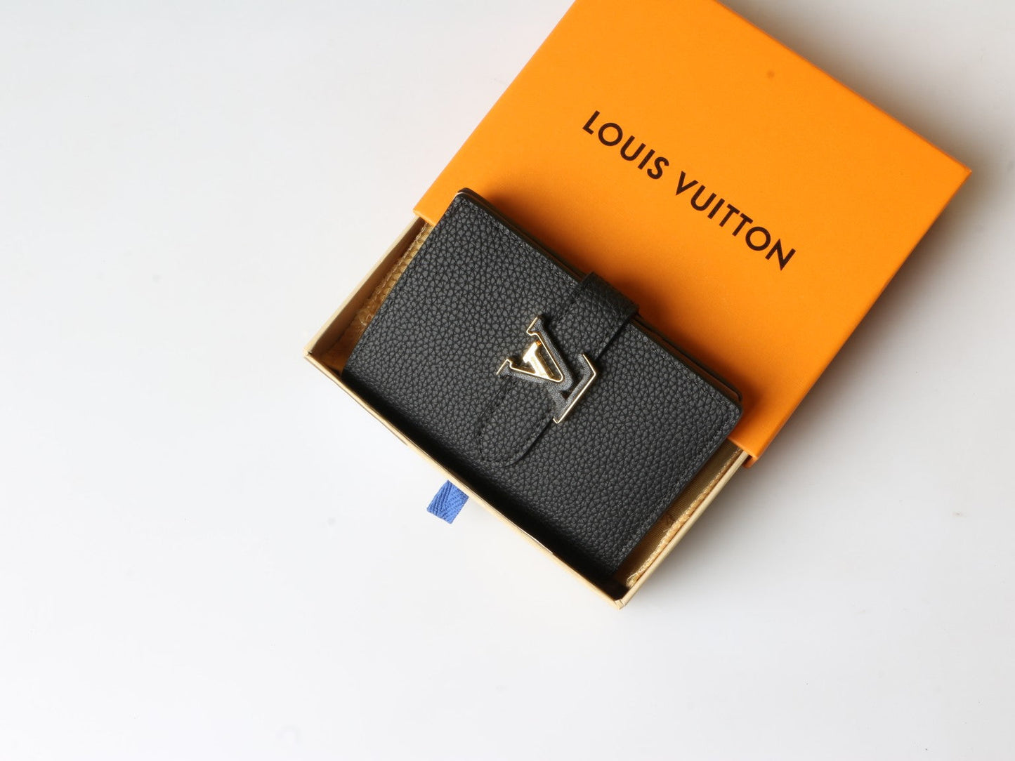 Grained Leather Compact Wallet - M81561