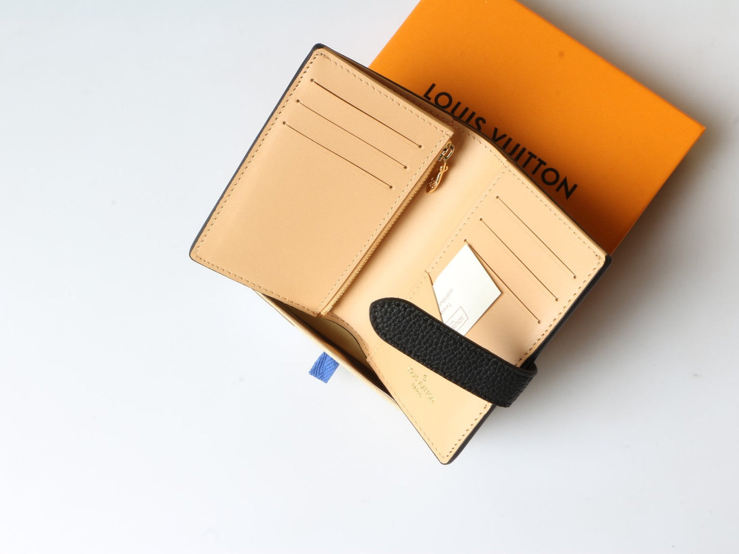 Grained Leather Compact Wallet - M81561